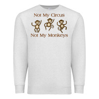 Oatmeal Heather Womens Not My Circus Not My Monkeys Gifts - Funny Political Novelty V- Premium Sweatshirt - minhPixels
