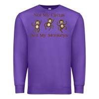 Purple Womens Not My Circus Not My Monkeys Gifts - Funny Political Novelty V- Premium Sweatshirt - minhPixels