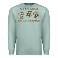 Seafoam Womens Not My Circus Not My Monkeys Gifts - Funny Political Novelty V- Premium Sweatshirt - minhPixels