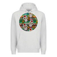 Dove Grey hispanic heritage month round earrings 4 Premium Hoodie - BundleAndBundleShop