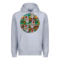 Heather Grey hispanic heritage month round earrings 4 Premium Hoodie - BundleAndBundleShop