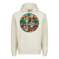 Oatmeal Heather hispanic heritage month round earrings 4 Premium Hoodie - BundleAndBundleShop