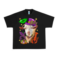 Black Mardi Gras Goat Urban Heavy Tee - HowdyJamesFarm