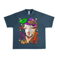 Midnight Navy Mardi Gras Goat Urban Heavy Tee - HowdyJamesFarm