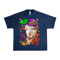 Navy Mardi Gras Goat Urban Heavy Tee - HowdyJamesFarm