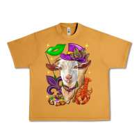 Peanut Butter Mardi Gras Goat Urban Heavy Tee - HowdyJamesFarm