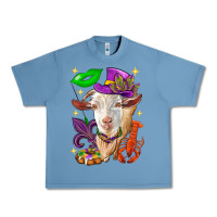 Pebble Blue Mardi Gras Goat Urban Heavy Tee - HowdyJamesFarm
