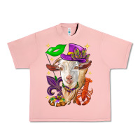 Salmon Mardi Gras Goat Urban Heavy Tee - HowdyJamesFarm