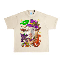 Sandshell Mardi Gras Goat Urban Heavy Tee - HowdyJamesFarm