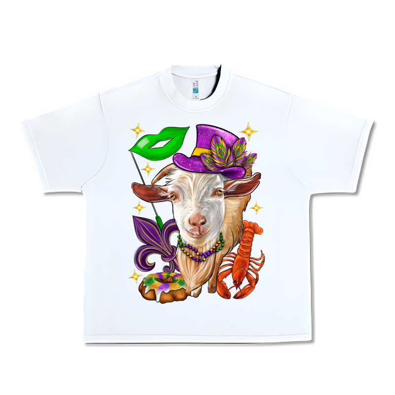 Mardi Gras Goat Urban Heavy Tee by HowdyJamesFarm | Teevron