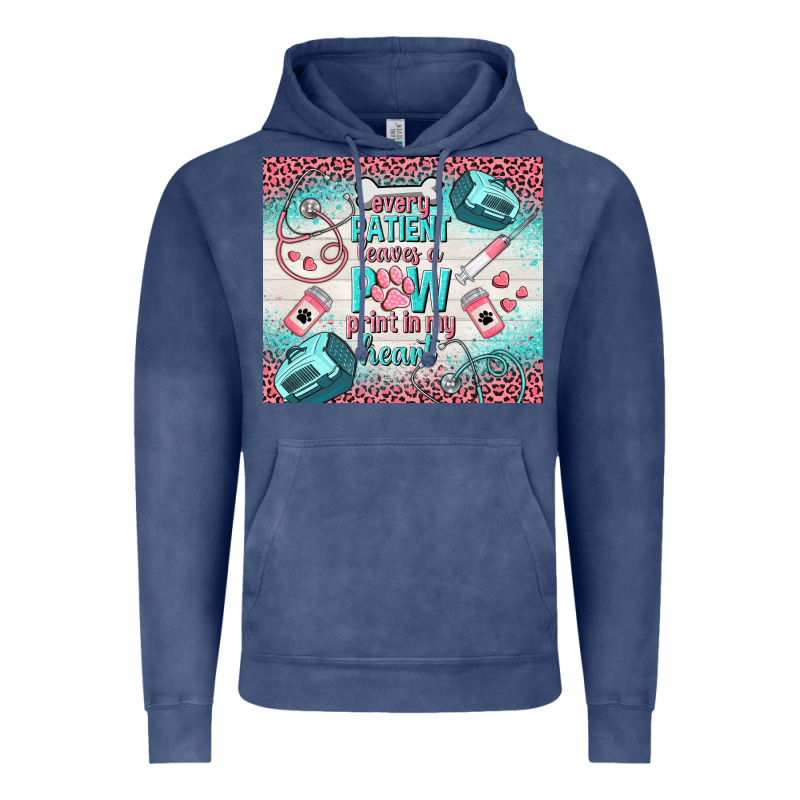 Every Patient Leaves A Paw Print In My Heart Vintage Hoodie by TumblerDesignByShophia | Teevron