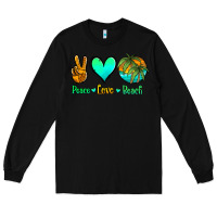 Black peace love beach Long Sleeve Tee - Jasminsmagicworld