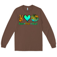 Chestnut peace love beach Long Sleeve Tee - Jasminsmagicworld