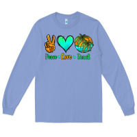 Colony Blue peace love beach Long Sleeve Tee - Jasminsmagicworld