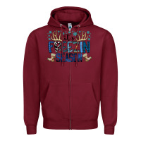 Burgundy freezin season Zipper Hoodie - SublimationCraftShop