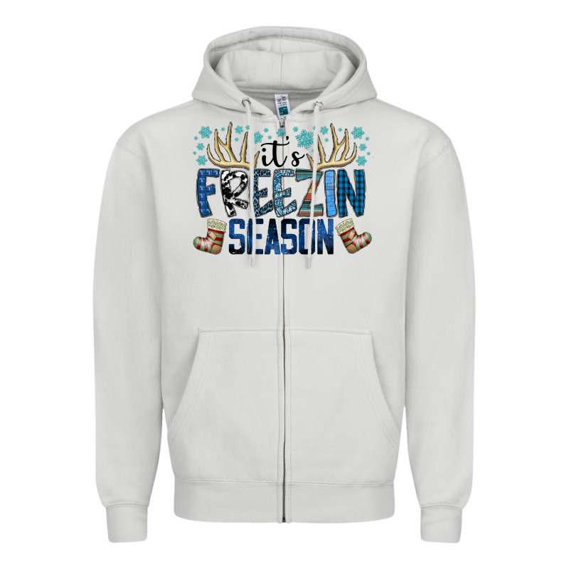 Freezin Season Zipper Hoodie by SublimationCraftShop | Teevron