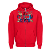 Red freezin season Zipper Hoodie - SublimationCraftShop