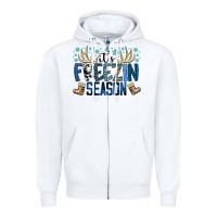 White freezin season Zipper Hoodie - SublimationCraftShop