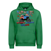 Emerald red white wroom wroom wroom Urban Hoodie - AdoDesignShop