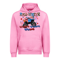 Fuchsia Pink red white wroom wroom wroom Urban Hoodie - AdoDesignShop