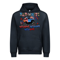 Navy red white wroom wroom wroom Urban Hoodie - AdoDesignShop