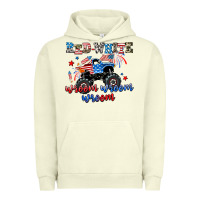 Pigment Pistachio red white wroom wroom wroom Urban Hoodie - AdoDesignShop