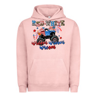 Pigment Salmon red white wroom wroom wroom Urban Hoodie - AdoDesignShop