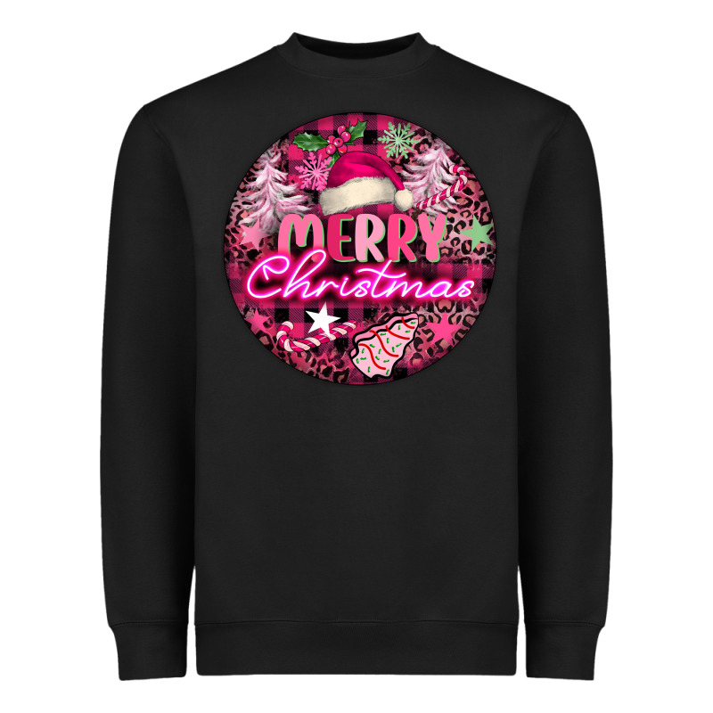 Pink Merry Christmas Heavyweight Sweatshirt by FaDigitalArtStudio | Teevron
