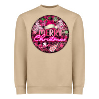 Mushroom pink merry christmas Heavyweight Sweatshirt - FaDigitalArtStudio