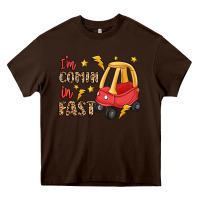 Chocolate Brown i'm comin in fast Heavy Core Tee - LillyAllenDesigns