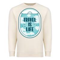 Sandshell Travel Is Life Funny Traveling Gift Premium Sweatshirt - minhPixels