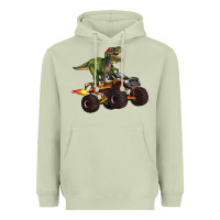 Matcha monster truck and t rex dinosaur Heavyweight Hoodie - Artiststas
