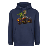 Navy monster truck and t rex dinosaur Heavyweight Hoodie - Artiststas