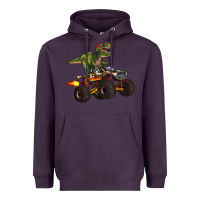 Plum monster truck and t rex dinosaur Heavyweight Hoodie - Artiststas
