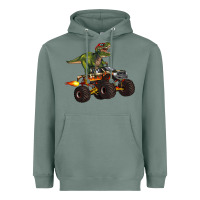Sage monster truck and t rex dinosaur Heavyweight Hoodie - Artiststas