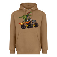 Toasted Coconut monster truck and t rex dinosaur Heavyweight Hoodie - Artiststas