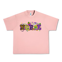 Salmon Mardi Gras Day nurse Urban Heavy Tee - HowdyJamesFarm