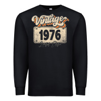 Black 46 Year Old Vintage 1976 Men Women 46th Birthday Decor Premium Sweatshirt - minhPixels