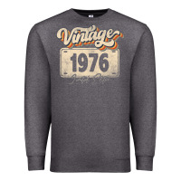 Charcoal Heather 46 Year Old Vintage 1976 Men Women 46th Birthday Decor Premium Sweatshirt - minhPixels