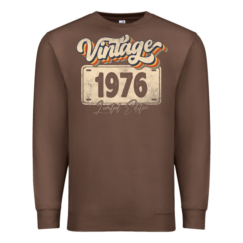 46 Year Old Vintage 1976 Men Women 46th Birthday Decor Premium Sweatshirt by minhPixels | Teevron