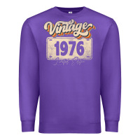 Purple 46 Year Old Vintage 1976 Men Women 46th Birthday Decor Premium Sweatshirt - minhPixels