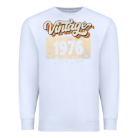 White 46 Year Old Vintage 1976 Men Women 46th Birthday Decor Premium Sweatshirt - minhPixels