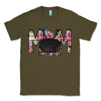 Army Green mom hockey flower Classic Tee - RacoonDesign