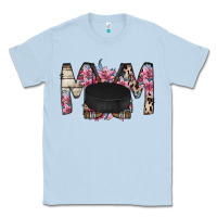 Dusty Blue mom hockey flower Classic Tee - RacoonDesign