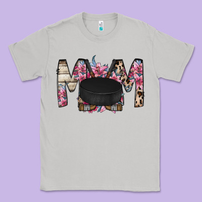 Mom Hockey Flower Classic Tee Designed By Racoondesign
