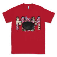 Red mom hockey flower Classic Tee - RacoonDesign