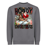 Storm Howdy Christmas Rodeo Santa Heavyweight Sweatshirt - FaDigitalArtStudio