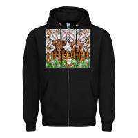 Black easter cow Zipper Hoodie - CowhideDigitalArt