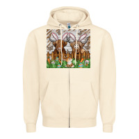 Sandshell easter cow Zipper Hoodie - CowhideDigitalArt
