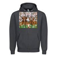 Smoke easter cow Zipper Hoodie - CowhideDigitalArt